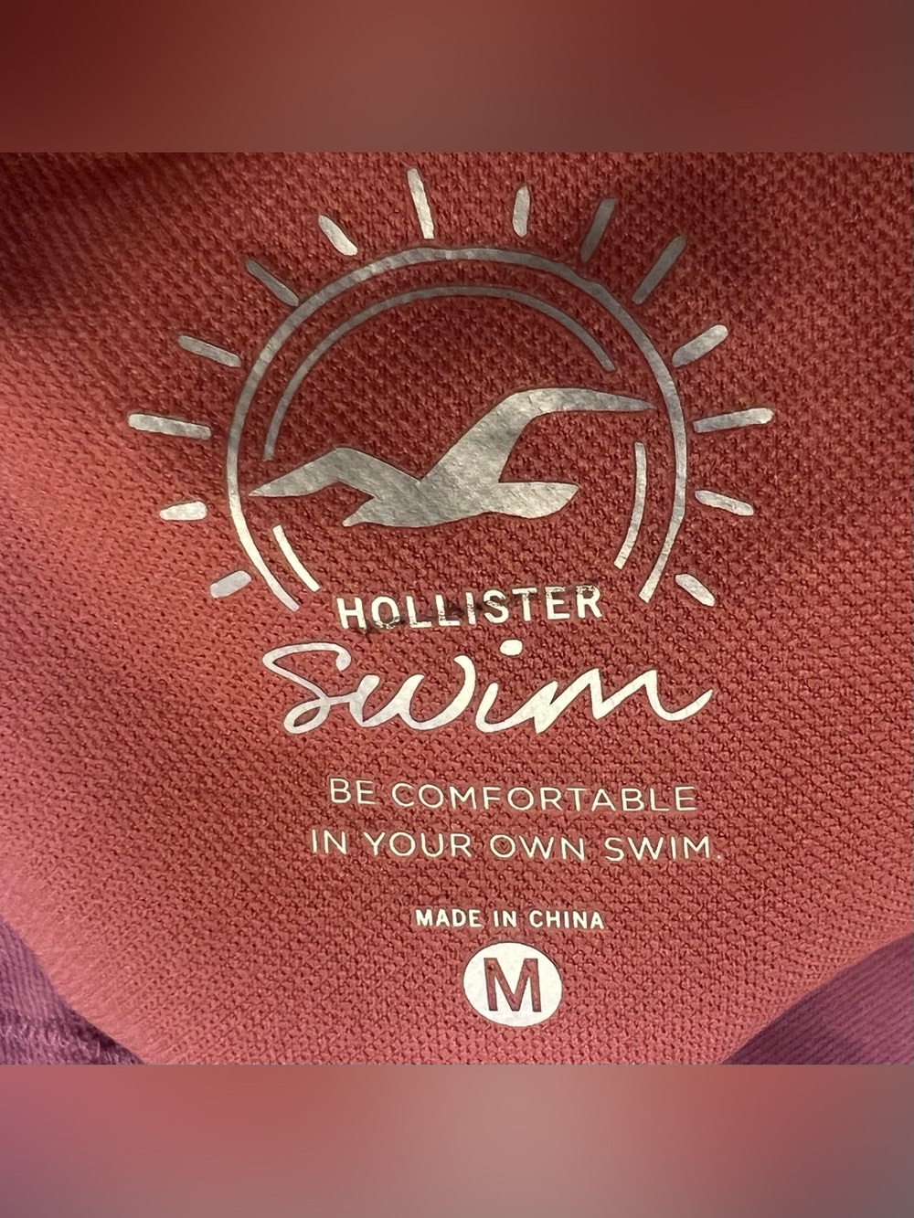 Hollister Swimsuit Siz Medium 1-piece Crochet Halter Lace Up High Cut Beach Pool - Picture 8 of 8